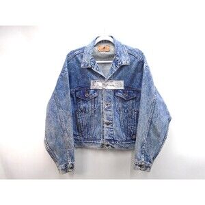 Vtg Levi's 70508 0227 Acid Wash Denim Trucker Jacket Size M 90s Boxy Fit USA